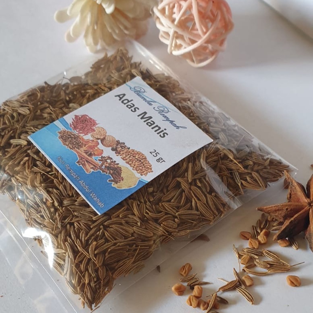 

Adas Manis 25 gram, bumbu rempah wahab