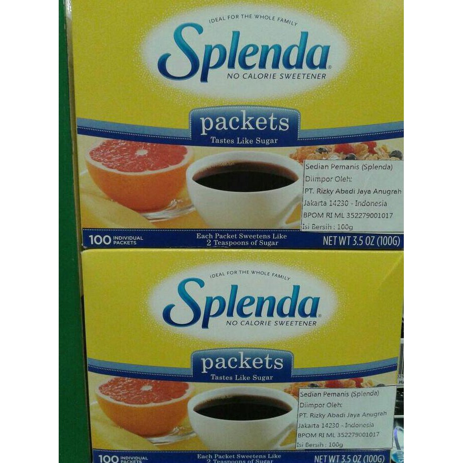 

SPLENDA SUGAR 100'S