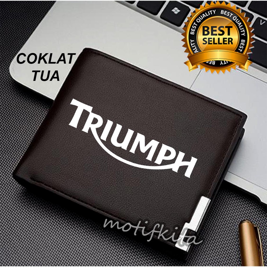 Dompet Kulit TRIUMPH Keren Simple Pria Distro KAOS PRIA KEREN