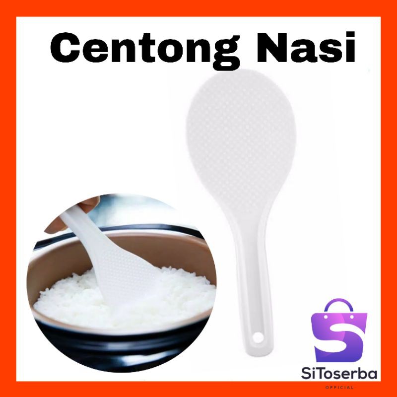 CENTONG / ENTONG NASI PUTIH - ALAT PENGAMBIL NASI - CENTONG PLASTIK NASI PUTIH