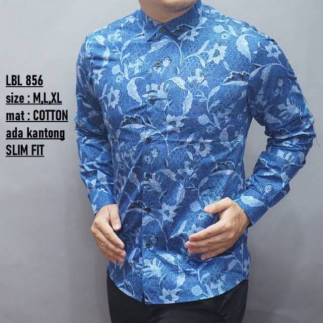 GARUDA PREMIUM HEM KEMEJA BATIK PRIA SLIMFIT LENGAN PANJANG