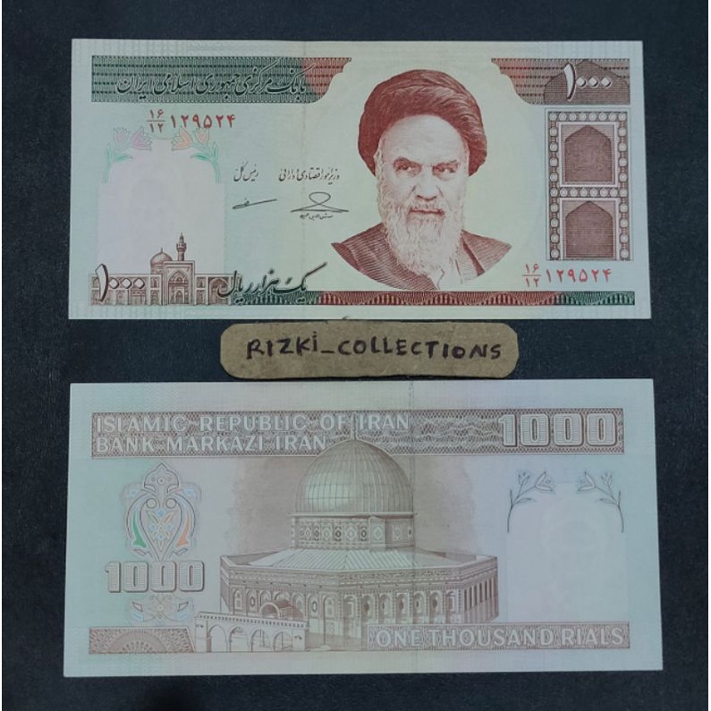 1 Lembar Iran 1000 Riyals UNC
