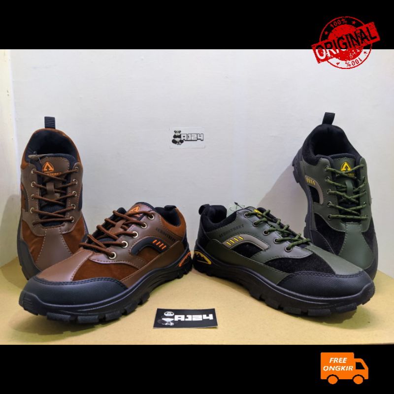 Aerostreet Adventure Ormond Coklat tua dan Army Sepatu gunung hiking