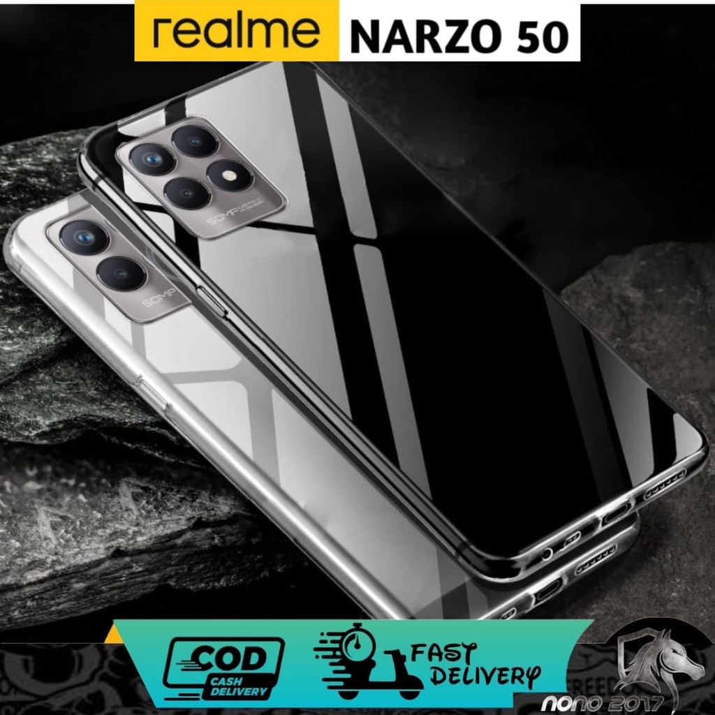 CASE CLEAR REALME NARZO 50 50A 50i SOFTCASE CLEAR PREMIUM PROTEC CAMERA ADA PELINDUNG KAMERA