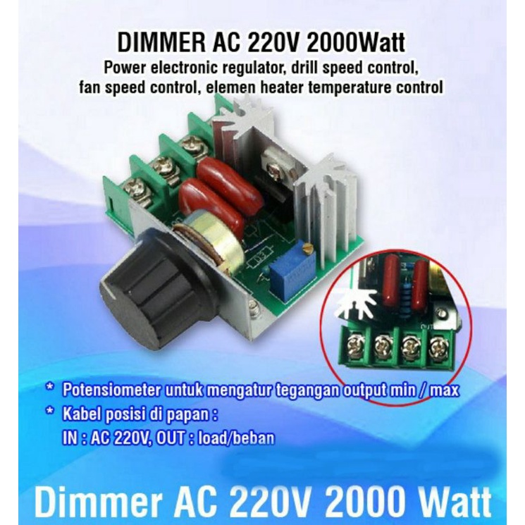 Dimmer AC 220 Volt 2000 Watt