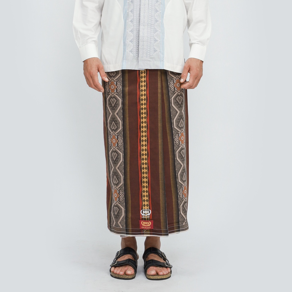 Sarung BHS Excellent Gold Motif JSA Coklat Kuning / BHS JSA