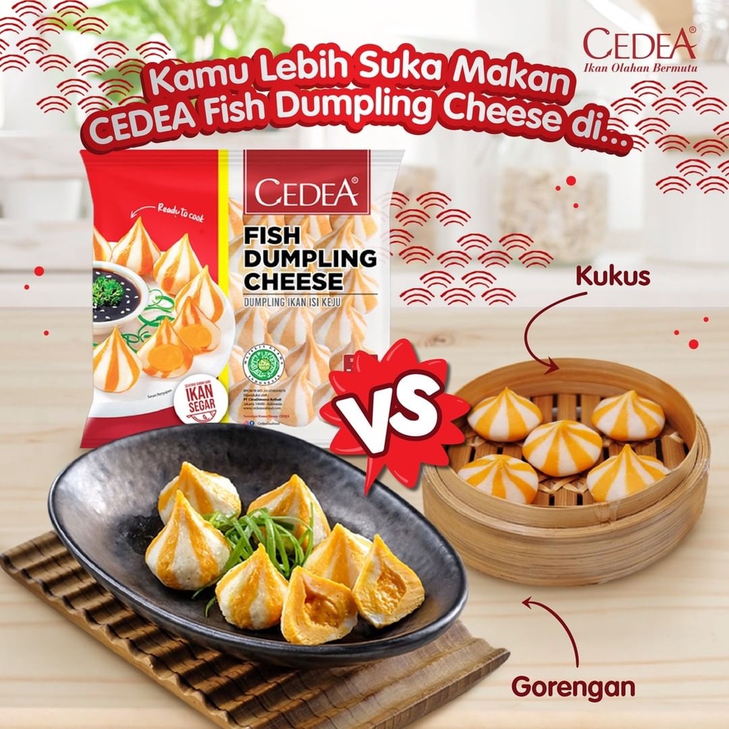 CEDEA Fish Dumpling Cheese | Dumpling Ikan Keju Halal 500 gram