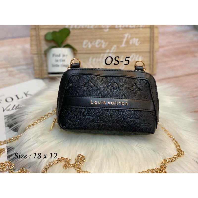 Tas Slempang Os Oval Mini Embos Wanita Import