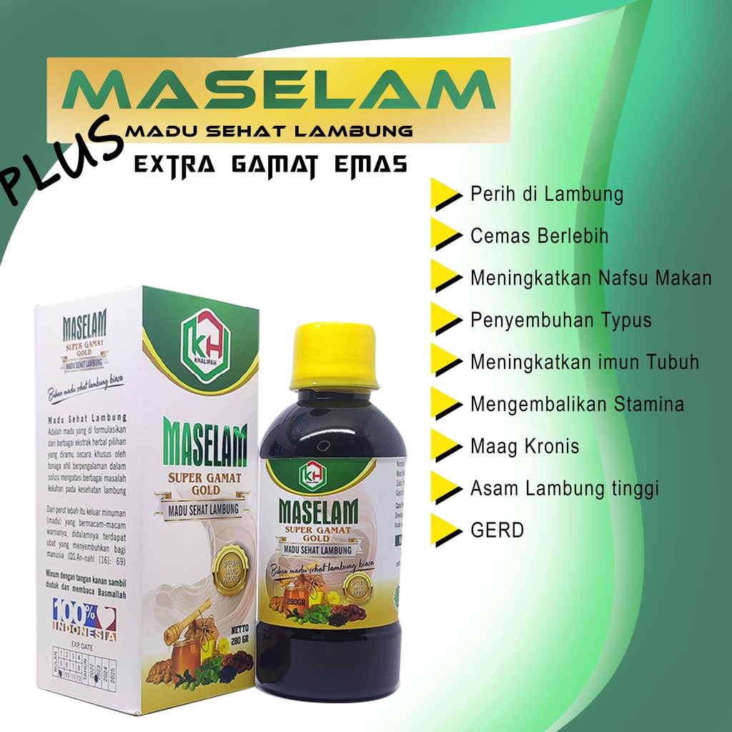 madu SEHAT LAMBUNG asyifa maselam ekstra gamat emas / madu maag kronis asam lambung gerd maselam 280