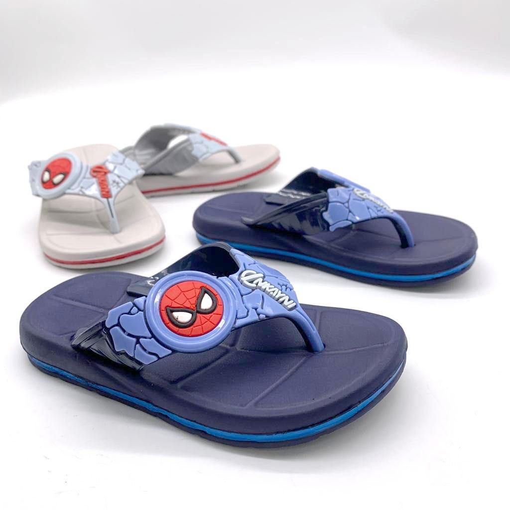 Sandal Anak Laki Laki Terbaru Kekinian Model Spider-Man Bahan EVA Karet Tidak Licin