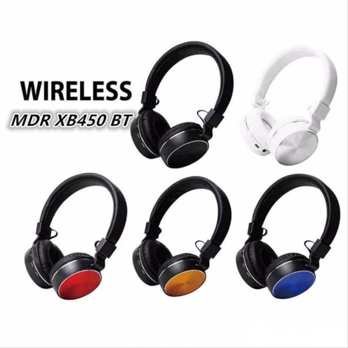 HEADSET HEADPHONE BLUETOOTH XB450BT EARPHONE WIRELESS EXTRA BASS