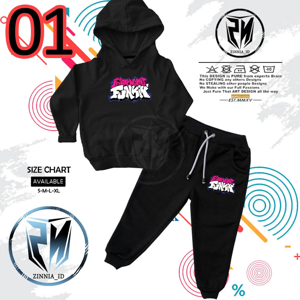 JAKET HOODIE ANAK friday night funkin | SETELAN ANAK UNISEX friday night funkin FNF