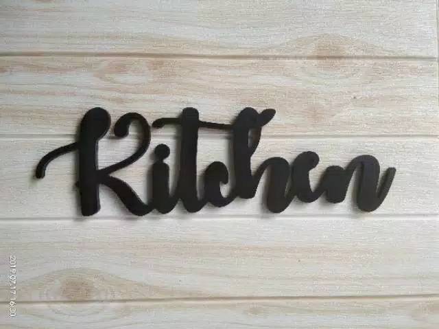 READY Hiasan Dapur Tulisan Kitchen Huruf Kayu Timbul Tulisan Dinding