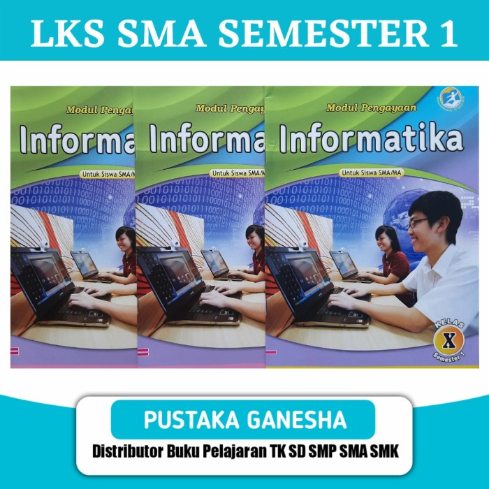 Buku LKS TIK Informatika SMA MA Kelas 10 11 12 Semester 1 Ganjil