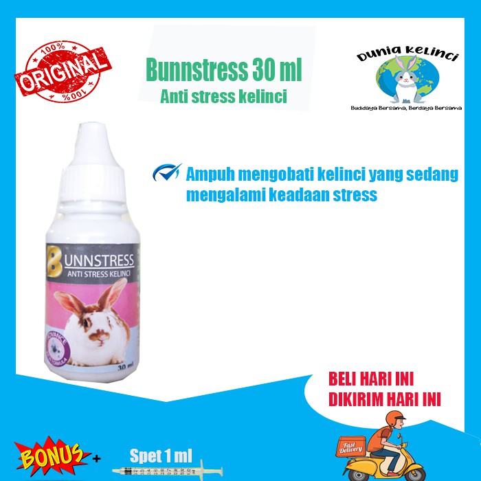 OBAT ANTI STRESS KELINCI BUNNSTRESS 30 ML