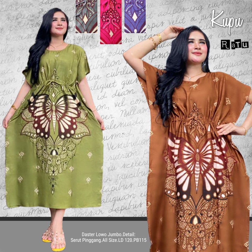 BATIK WANITA DASTER LOWO KELELAWAR KAFTAN RAYON JUMBO MURAH BIG SIZE XXL ( RATU KUPU SULTAN LESTARI LITA ORLIN CAPUNG ) KEKINIAN BUMIL SERUT DEPAN MURAH ADEM-LOWO RATU KUPU