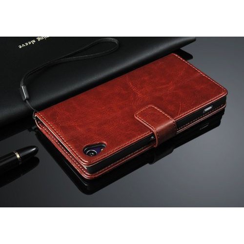 TAMPIL GAYA Leather FLIP COVER WALLET Sony Xperia Z5 Plus Premium Case Casing HP