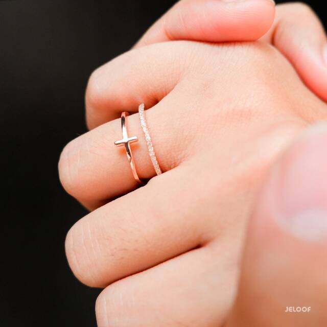 Jeloof Cincin Ester - Ukuran Adjustable (Dapat Diatur)  / Cincin Salib Wanita