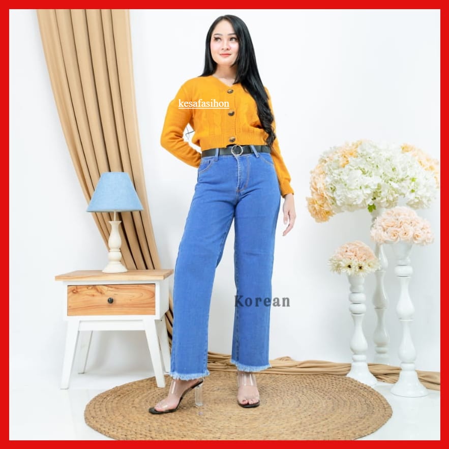 NEW ARRIVAL- CELANA KULOT RAWIS JEANS WANITA / CELANA KOREAN TERBARU!!!