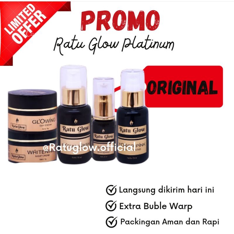 [STORE OFFICIAL] RATU GLOW PLATINUM SKINCARE TERMURAH BERGANSI ORIGINAL