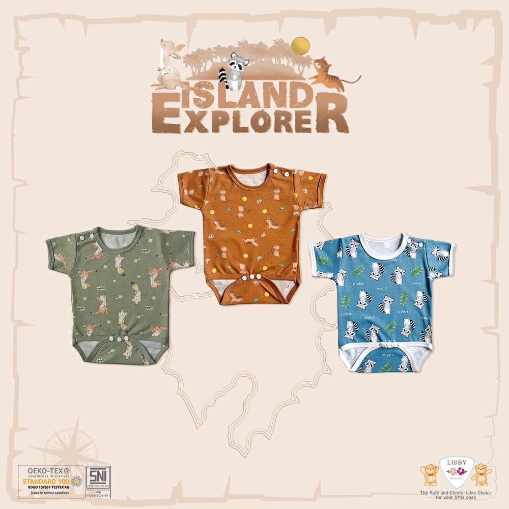 Libby Baju Kodok Segitiga Motif - Libby Jumper Bayi Segitiga