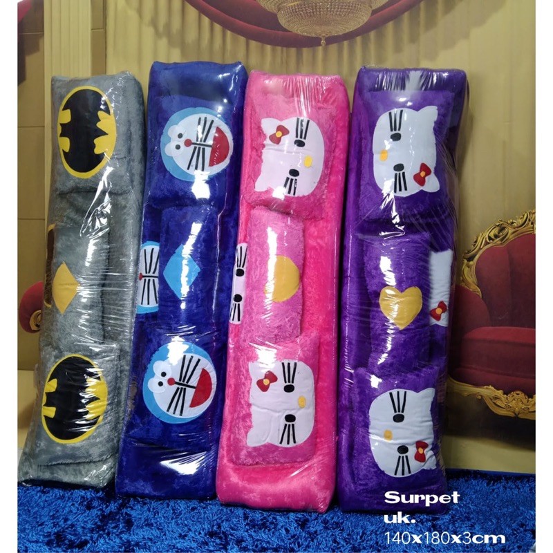 Surpet karakter kasur karpet raspur bulu tebal 3cm murah