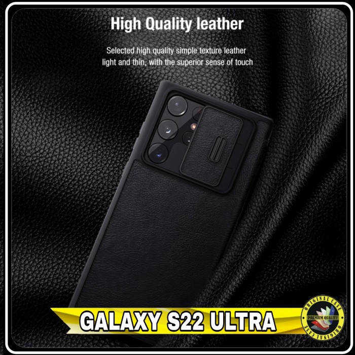 Casing Samsung Galaxy S 22 S22 ULTRA Flipcase Leather Cover Original