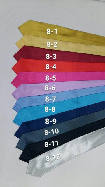 Dasi Polos 3inch IMPORT gold tua maroon merah fusia unggu biru navy dongker tosca grey hitam silver