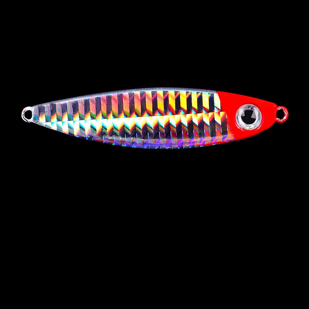 SYFishing 1Pcs New Luminous Laser Metal Jig Spoon Umpan Pancing Swimbait 7g/10g/15g/20g Fishing Lure Ikan Bass Sinking Bait Jigging