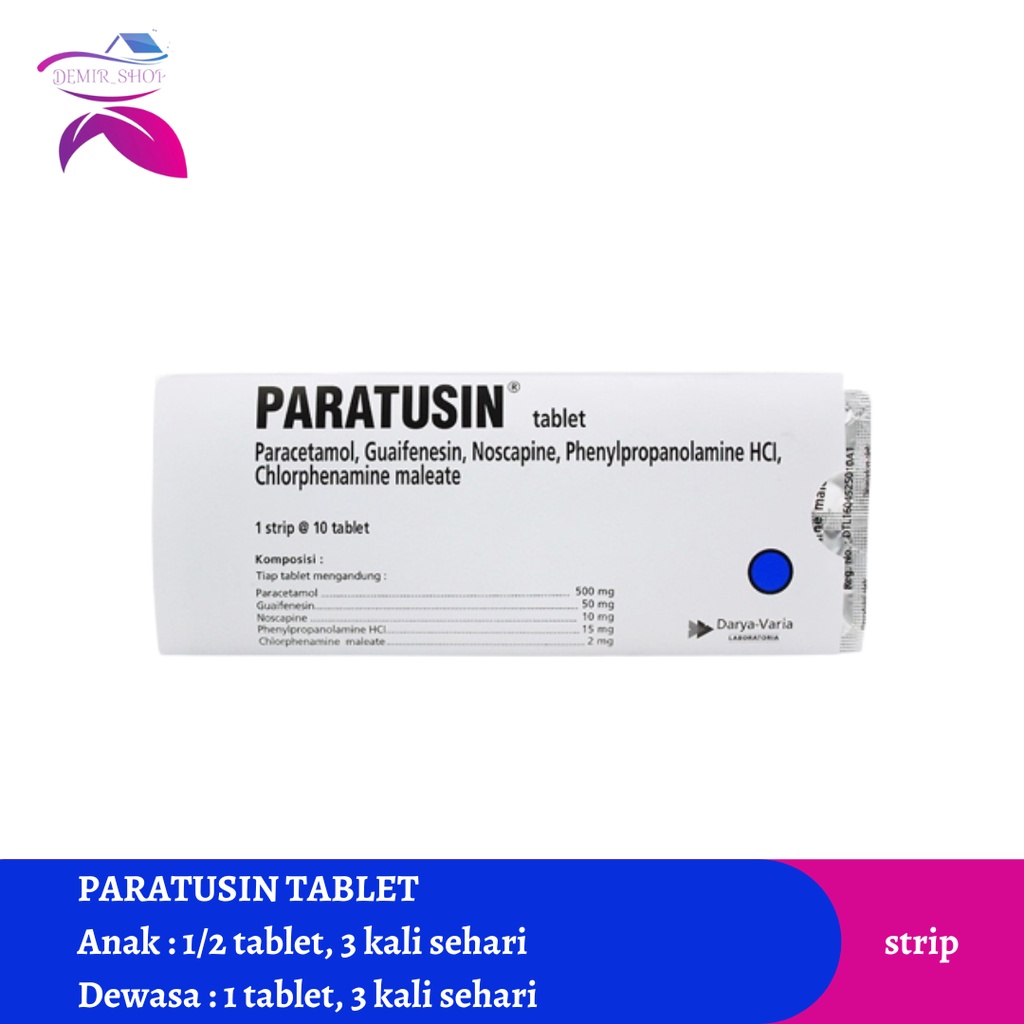 Paratusin Tablet - Obat Flu, Demam, Sakit Kepala, HidungTersumbat