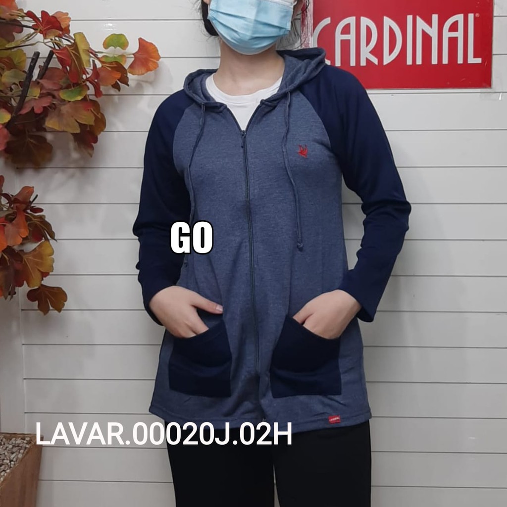 gof CARDINAL SWEATER GIRL Pakaian Wanita Outerwear Jaket Reguler Katun Polos Original