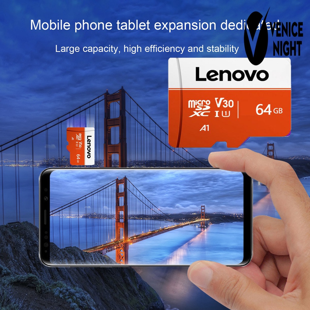 (SC) Lenovo 16GB 32GB 64GB Memory Card Ultra Tipis Kapasitas Besar