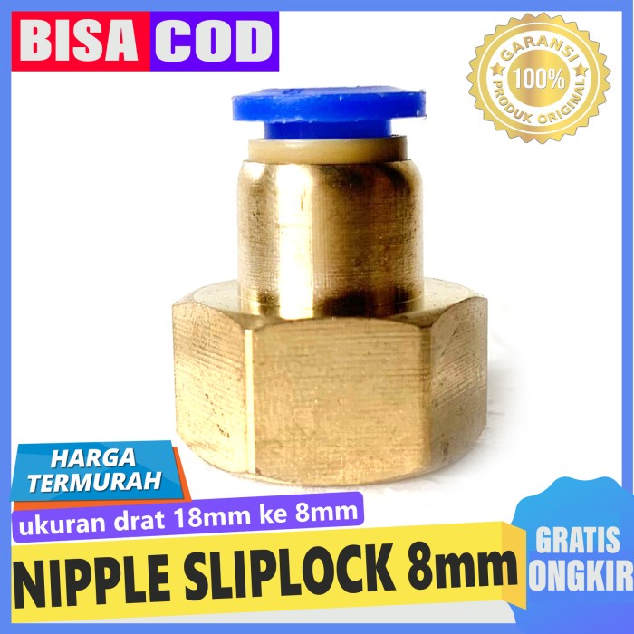 Konektor Pompa DC drat 18mm ke selang PU 8mm