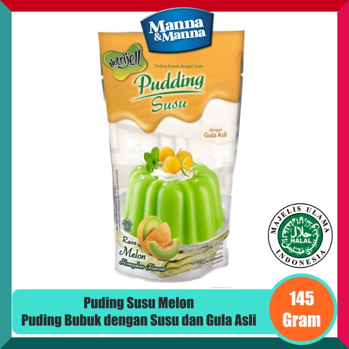 

Pudding Susu Puding Bubuk Dengan Susu Nutrijell Melon - 145 Gram