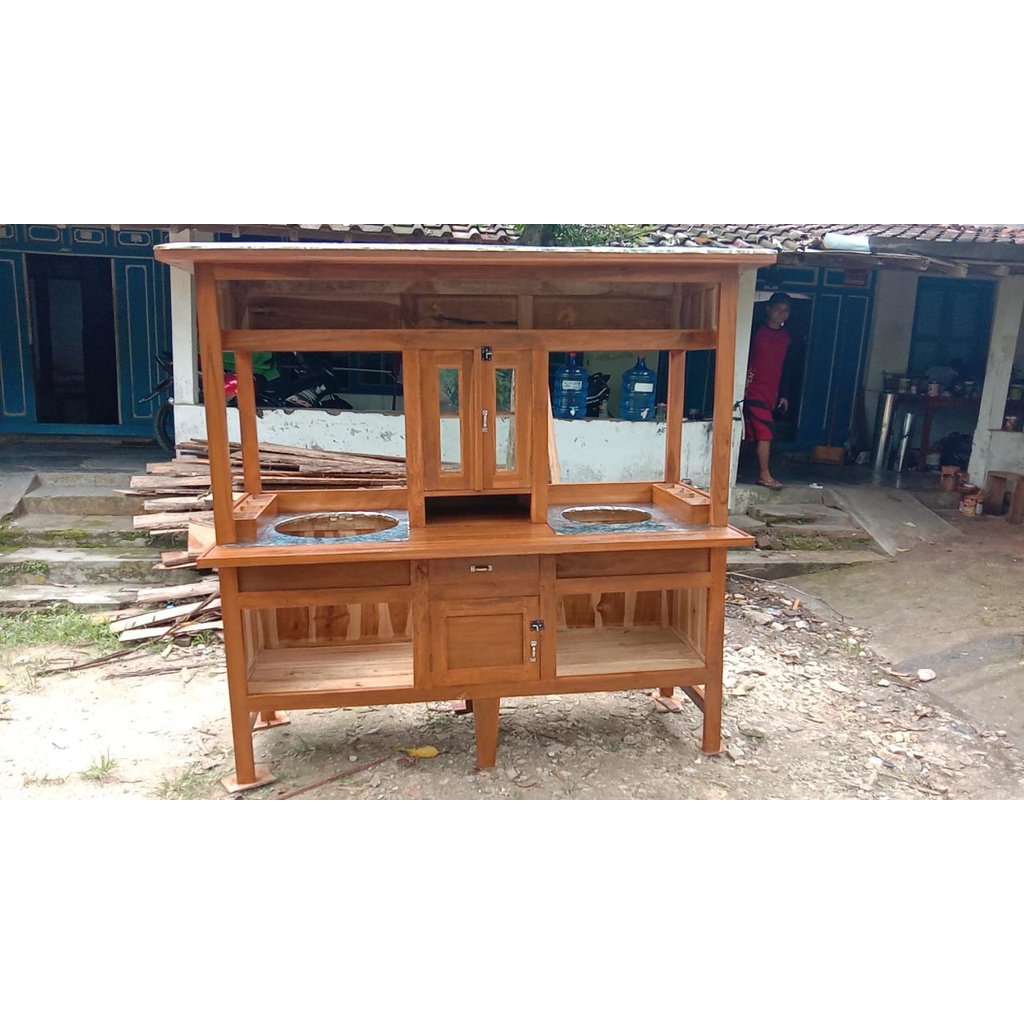 Gerobak Mie Ayam Bakso Kayu Jati