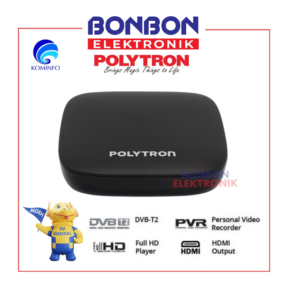 Polytron Set Top Box PDV-610T2 / PDV 700T2 DVB T2 TV Receiver STB Siaran Digital PDV 610T2