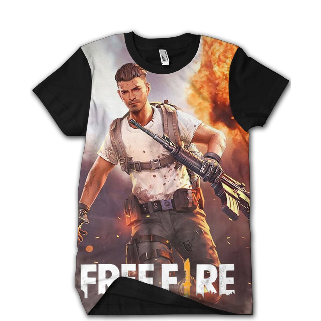 Baju Kaos 3D Game Free Fire Battleground FF 06 Adam Fight Fullprint Shopee Indonesia