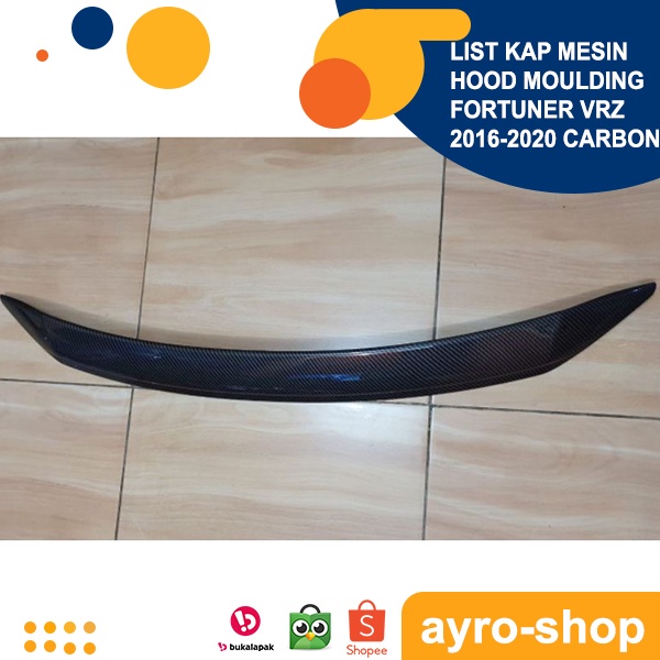LIST KAP MESIN HOOD MOULDING FORTUNER VRZ 2016-2020 CARBON
