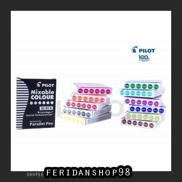 

FR44 PAKET ALAT TULIS PILOT PARALLEL PEN BEST INK REFILL ISI ULANG IC-P3-S6 BY FERIDANSHOP98