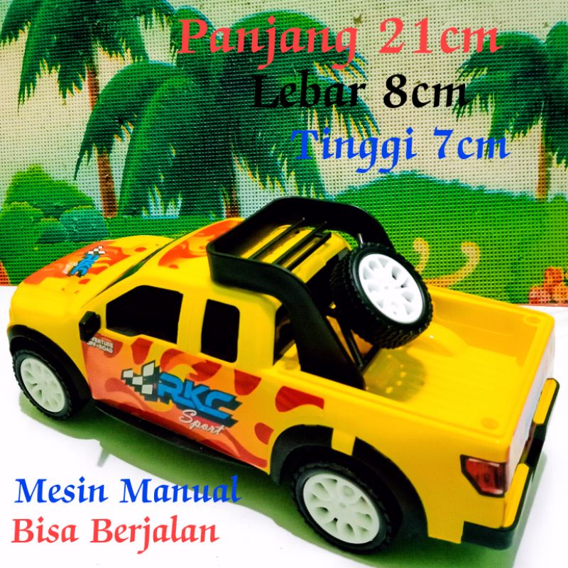 MOBIL POLISI PICK UP RKC SPORT Variasi Warna Putih Abu Kuning Mainan Anak Mesin Manual Gesekan Bisa Berjalan Dengan Cara Di Gesek SNI merek RKC-5