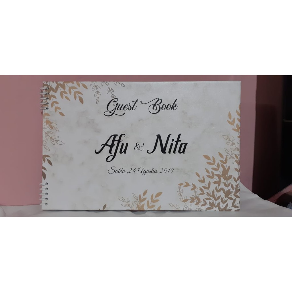 

GUESTBOOK CUSTOM HARD COVER / BUKU TAMU PERNIKAHAN / WEDDING & EVENT / SOUVENIR DEPOK / FREE DESAIN