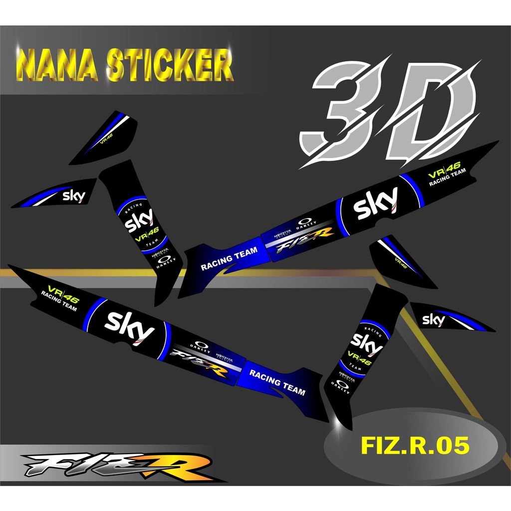 Striping F1ZR PERTAMINA - Stiker FIZR List Variasi Motor STICKER FIZ R CODE 05
