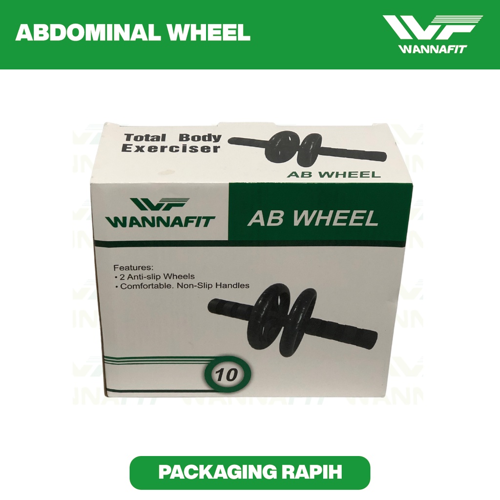 AB WHEEL/AB ROLLER/DOUBLE WHEEL/ALAT SIT UP/ALAT GYM 1601 BONUS MATRAS ALAT PEMBAKAR LEMAK-1