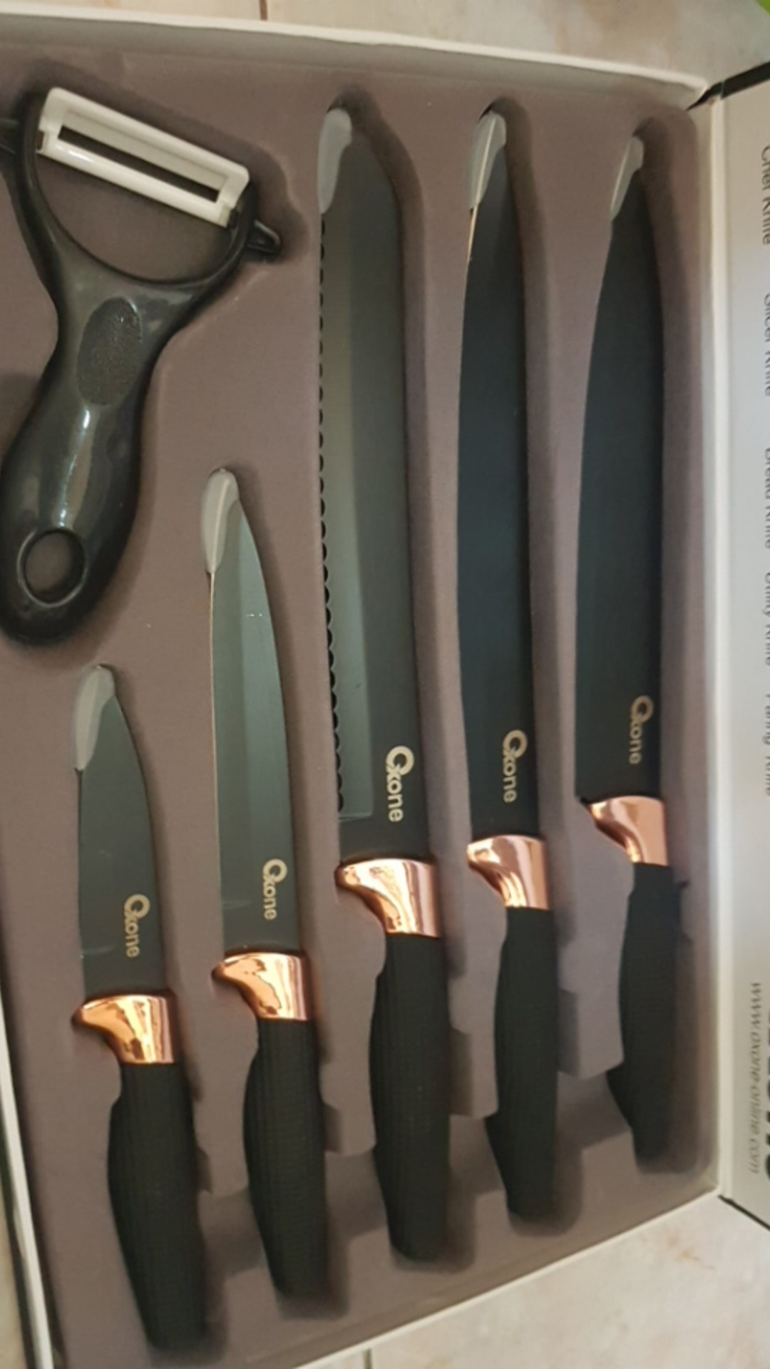 Oxone Onyx Black Knife Set/pisau Set Ox-609n Original 100%