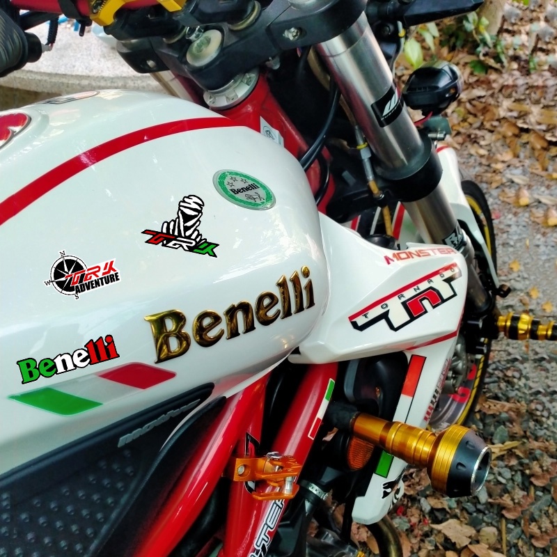 1PC Benelli Reflektif Balap Aksesoris Motor Stiker Tangki Helm Tahan Air Dekoratif Stiker untuk Benelli TRK BN TMXK 250 300 302 500 502 600 Italia