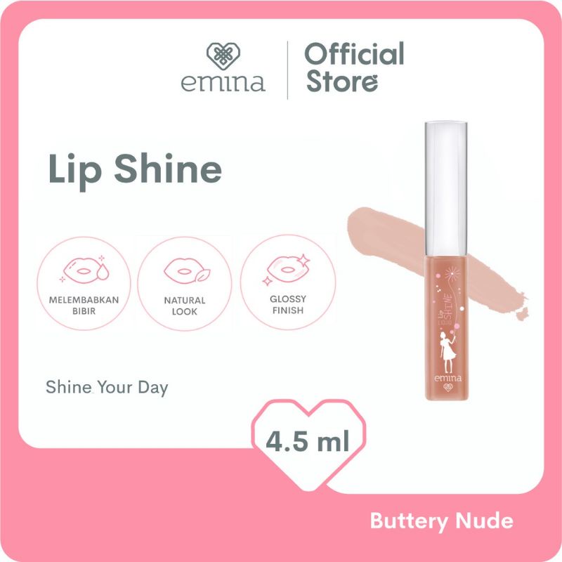 Emina Lip Shine Buttery Nude(Lip Gloss Bening)