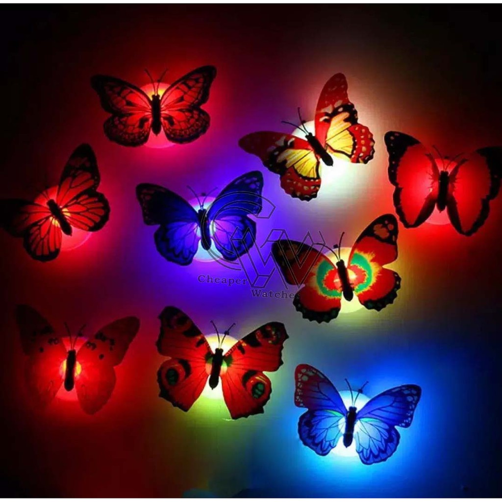 Cheaper-Lampu Kupu Kupu Lampu Hias Dekorasi Led Butterfly Hiasan Rumah Walpaper Dinding