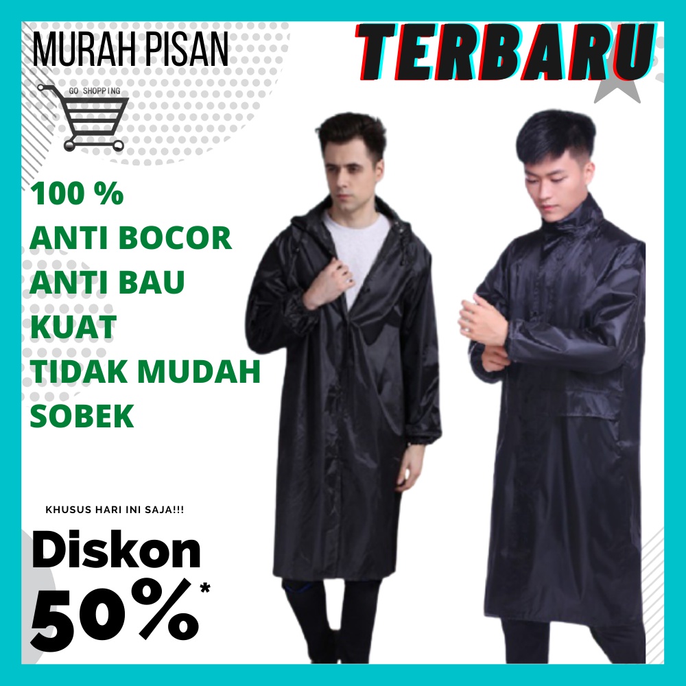 jas hujan ponco pria jumbo dewasa keren murah tebal cowok axio pinguin