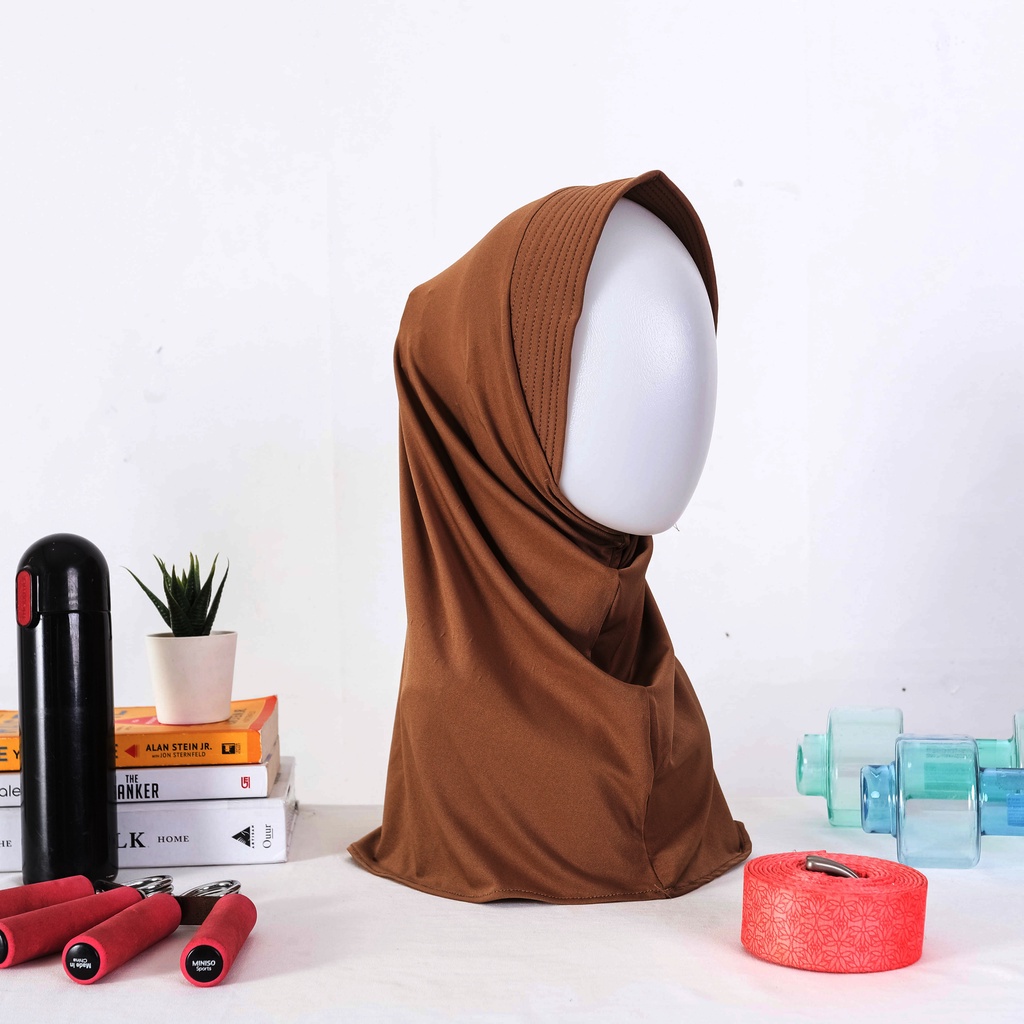 Jilbab Sporty Hijab Instant Jilbab Volly Jilbab Instan Clemira Bergo Sport-3