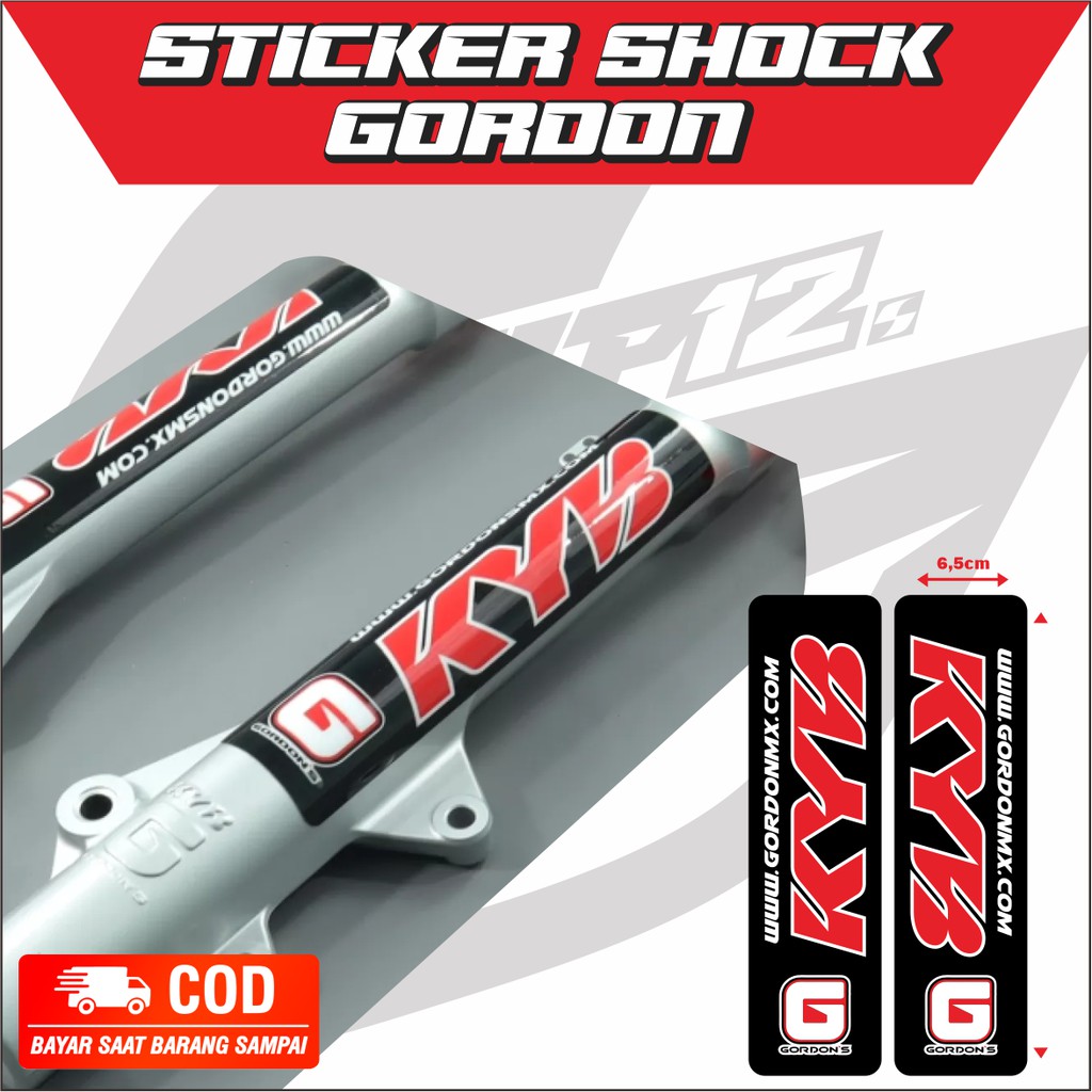 STICKER SHOCK DEPAN GORDON SUSPENSION SHOCK UP SIDE DOWN SHOCK TELE TELESKOPIK KLX CRF